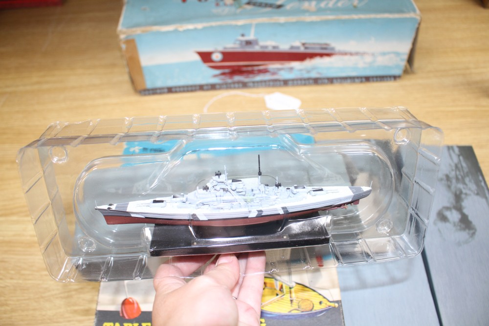 A boxed Star model pond yacht, a Tri-ang boxed Sailor Buoy table top yachting set, a Victory Industries plastic electric powered model